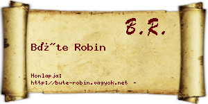 Büte Robin névjegykártya
